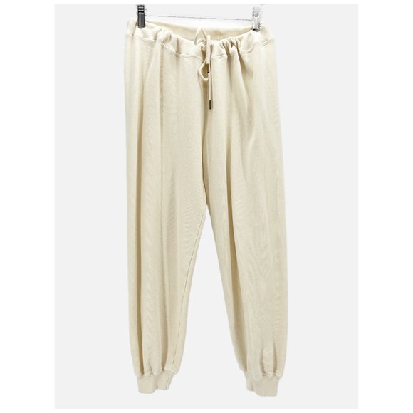 THE GREAT. Pants - The GREAT. Jogger Drawstring Sweatpants in Ivory Sz 3/L